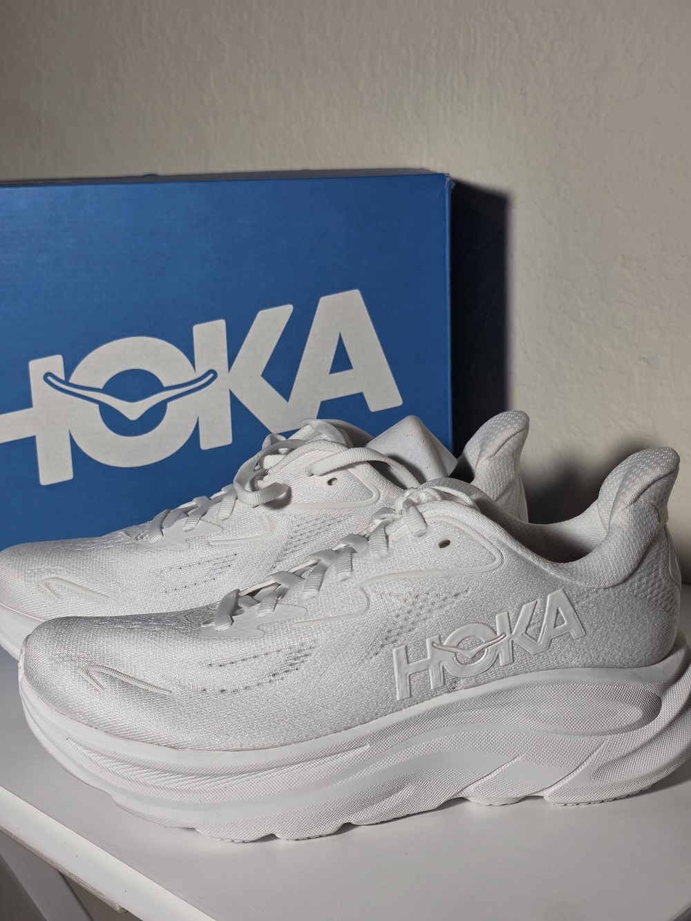 Hoka All-White Cushioned Running Sneakers Size 6.5 Unisex